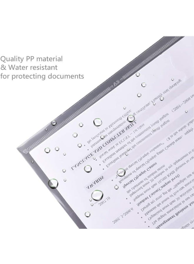 LYNLYN 30PCS Clear Plastic Envelopes with Snap Closure,  A4 Waterproof Poly Document Folders for Office, School, and Home Organization - Image 4